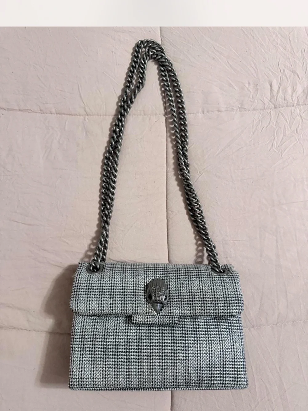 Kurt Geiger Elegant Gray Chain Shoulder Bag - Women's Crossbody